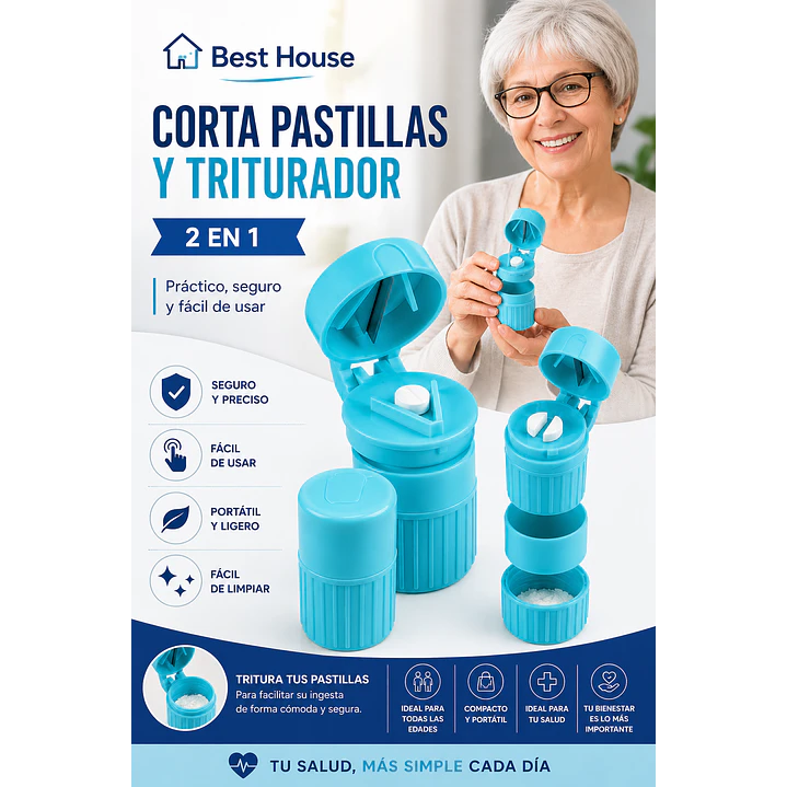 Best House Corta Pastillas Y Triturador Pack x3 4
