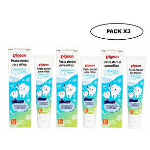 Pasta Dental Para Niños Sabor Natural 45grs Pack x3