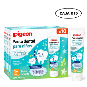 Pasta Dental Para Niños Sabor Natural 45grs Caja x10