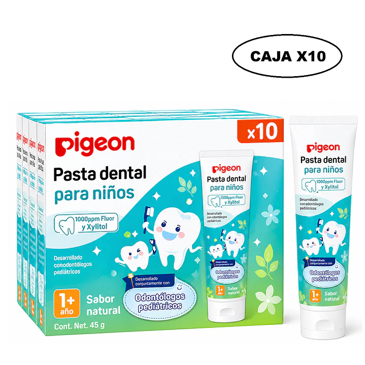 Pasta Dental Para Niños Sabor Natural 45grs Caja x10 1
