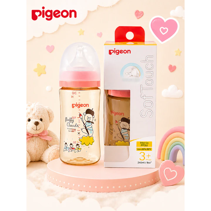 Biberón Pigeon SofTouch PPSU 240 ml Bear 4