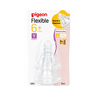 Tetinas Pigeon Flexible  +6M 2 Unidades