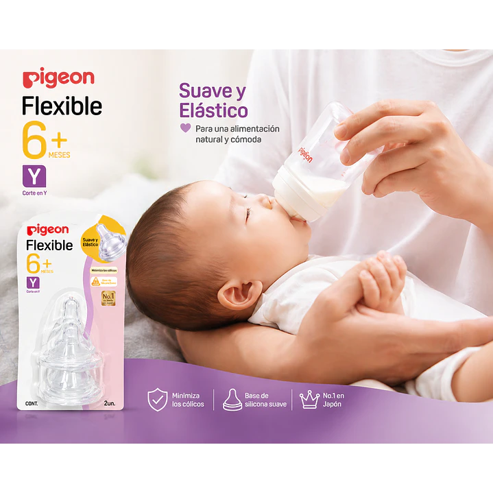 Tetinas Pigeon Flexible  +6M 2 Unidades 5