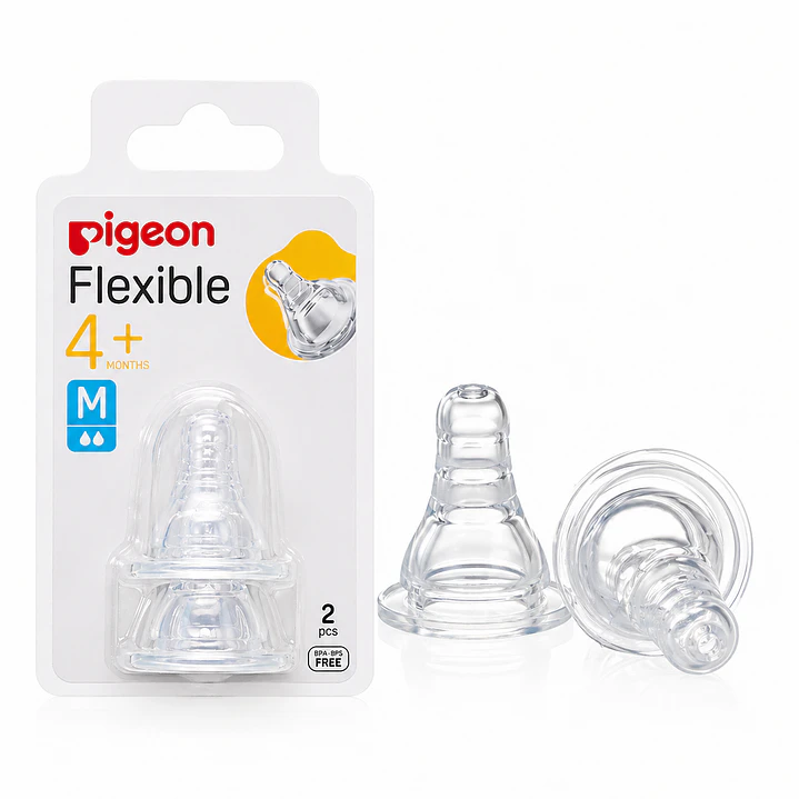 Tetinas Pigeon Flexible M +4M 2 Unidades Anticólicos 3