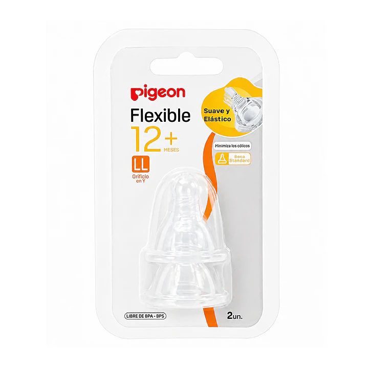 Tetinas Flexible Orificio Pigeon Talla  L +12M  2 Unidades 1