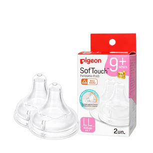 Tetinas Pigeon Softouch LL +9M Orificio Y Repuesto 2 Unidade