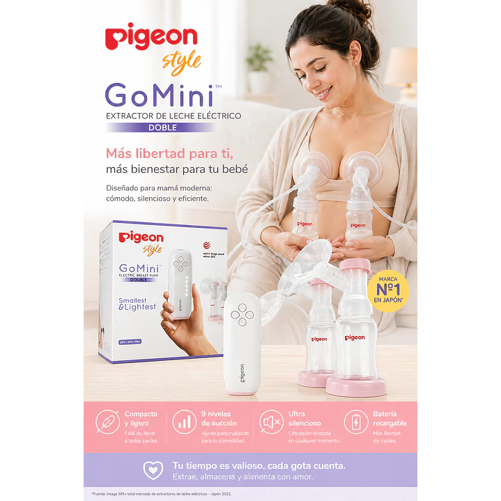 Extractor De Leche Electrico Doble Gomini Pigeon 5