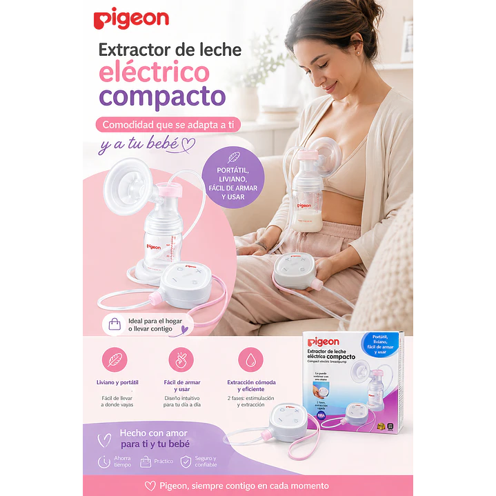 Extractor De Leche Eléctrico Compacto Pigeon 5