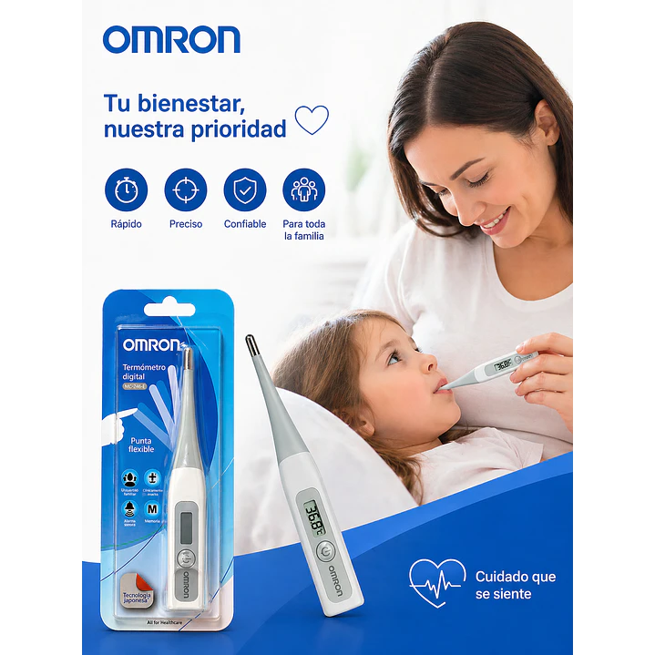 Termómetro Digital Punta Flexible Omron 3