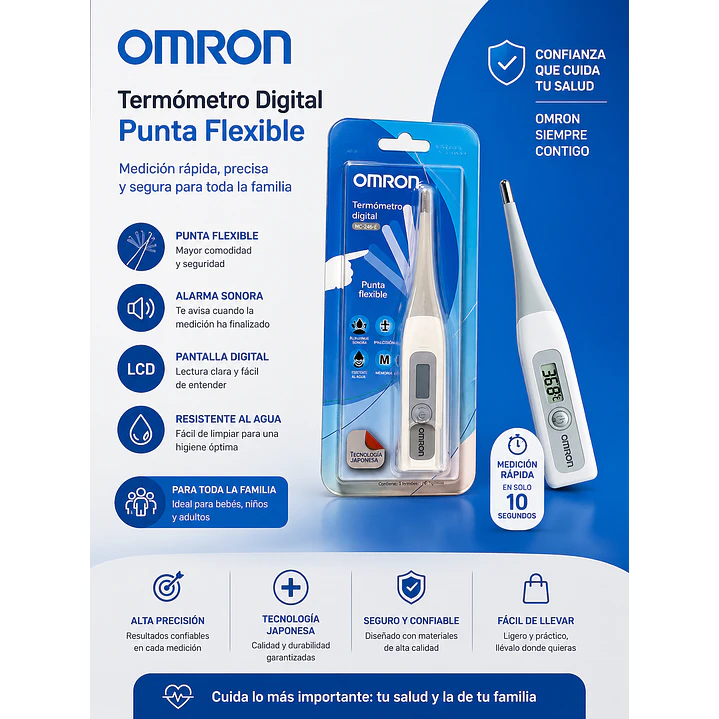 Termómetro Digital Punta Flexible Omron 4