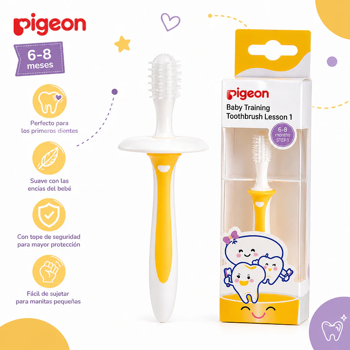 Cepillo Dental Aprendizaje Paso 1 Pigeon Color Amarillo 5