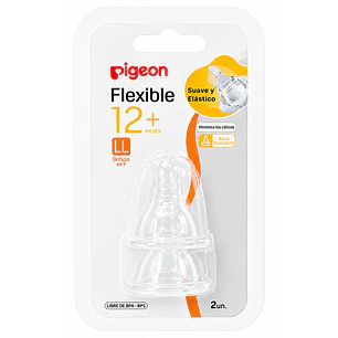 Tetinas Flexible Orificio Pigeon Talla  L +12M  2 Unidades