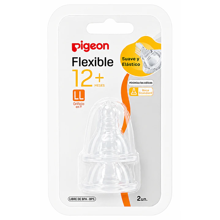 Tetinas Flexible Orificio Pigeon Talla  L +12M  2 Unidades 1