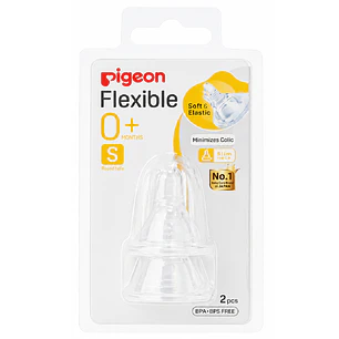 Tetinas Pigeon Flexible Boca Standar Talla S +0m 2 Unidades