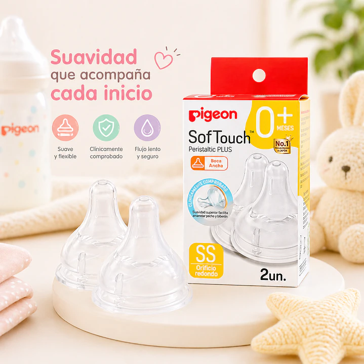 Tetinas Pigeon SofTouch  SS Recién Nacido 2 Unidades 4