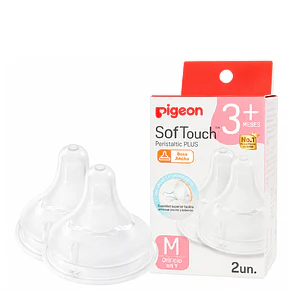 Tetinas Pigeon SofTouch M +3M Flujo Medio 2 Unidades