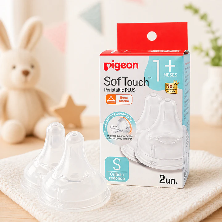 Tetinas Pigeon SofTouch S Flujo Lento 2 Unidades 4