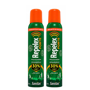 Repelex Forte Repelente De Insectos 30% Deet 165ml Pack X2