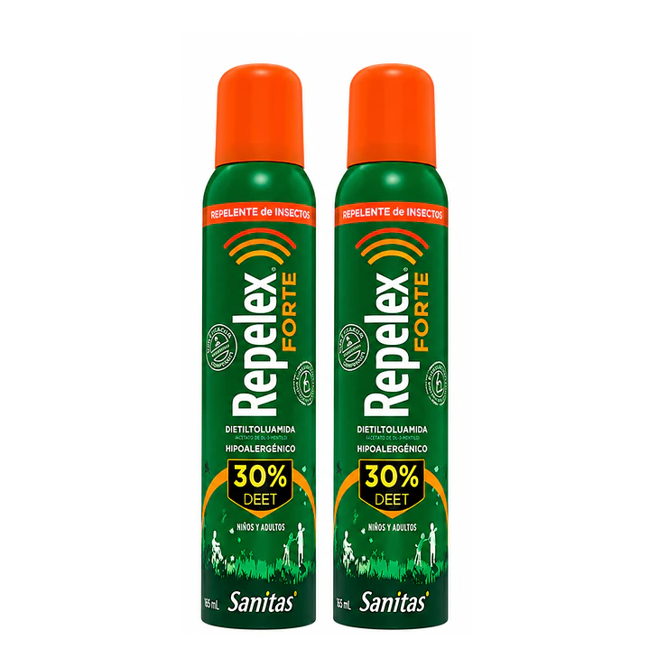 Repelex Forte Repelente De Insectos 30% Deet 165ml Pack X2 1