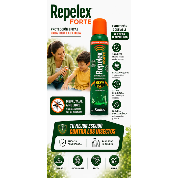 Repelex Forte Repelente De Insectos 30% Deet 165ml Pack x3 3