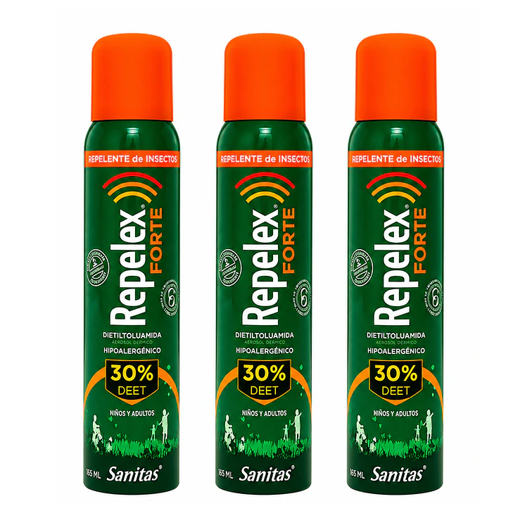 Repelex Forte Repelente De Insectos 30% Deet 165ml Pack x3 1