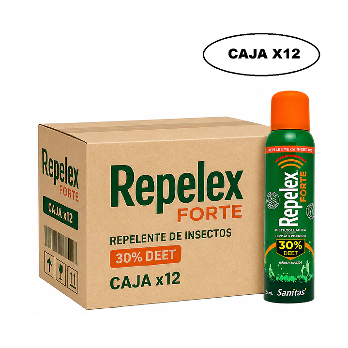 Repelex Forte Repelente De Insectos 30% Deet 165ml Caja x12 1