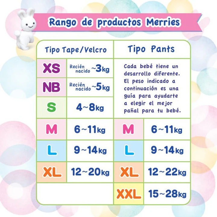 Pañales Merries Con Cierre M 6-11 Kg  X56 Unidades Pack x2 3