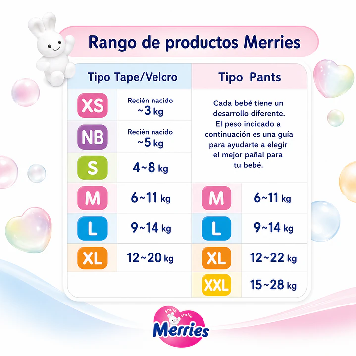 Pañales Merries Con Cierre Talla L  9-14 Kg X48 Unidades Caja x4 3
