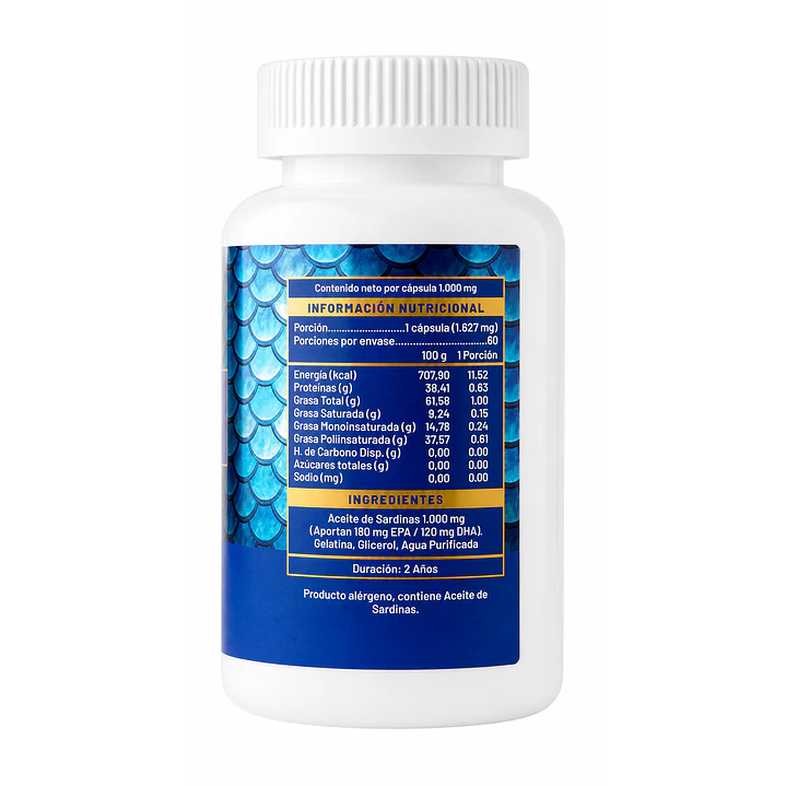 Omega 3 Aura Vitalis 60 Cápsulas Blandas 2