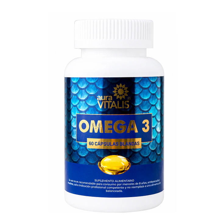 Omega 3 Aura Vitalis 60 Cápsulas Blandas 1