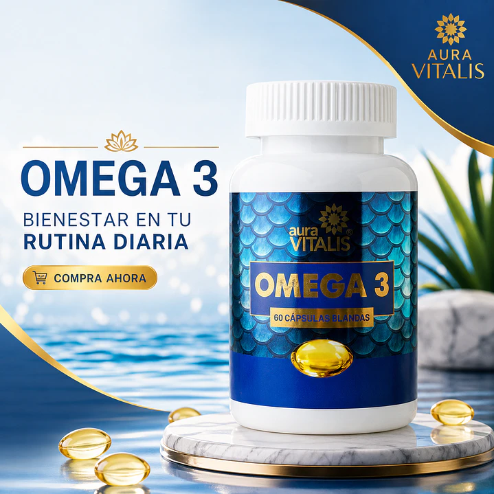 Omega 3 Aura Vitalis 60 Cápsulas Blandas 6