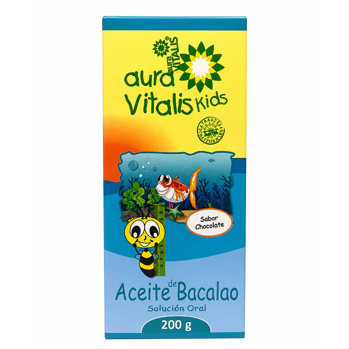 Jarabe Aceite Higado Bacalao Niños Omega 3 Vit A Y D 200g 3