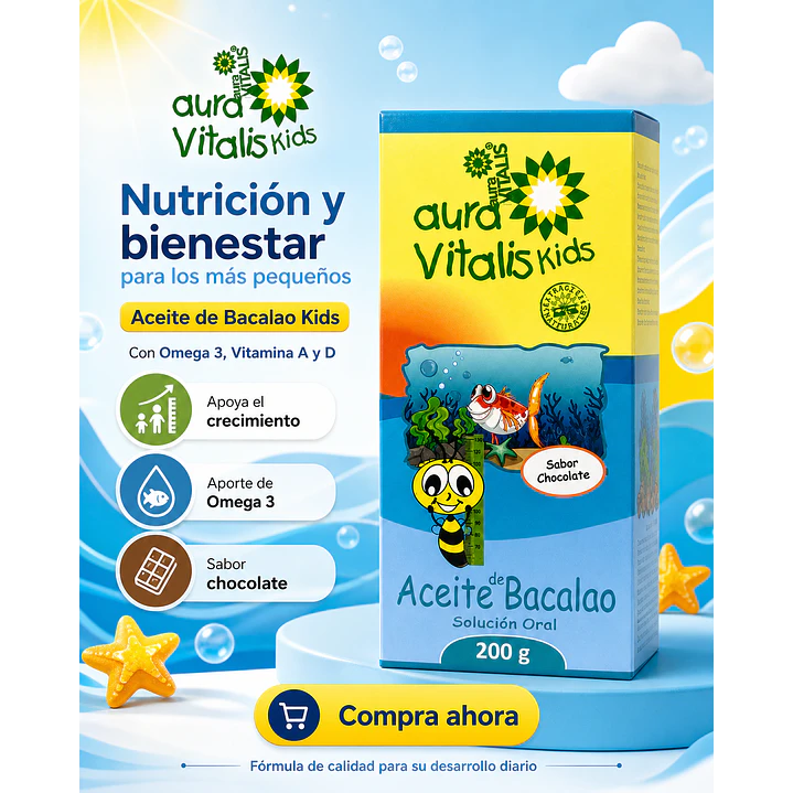 Jarabe Aceite Higado Bacalao Niños Omega 3 Vit A Y D 200g 5