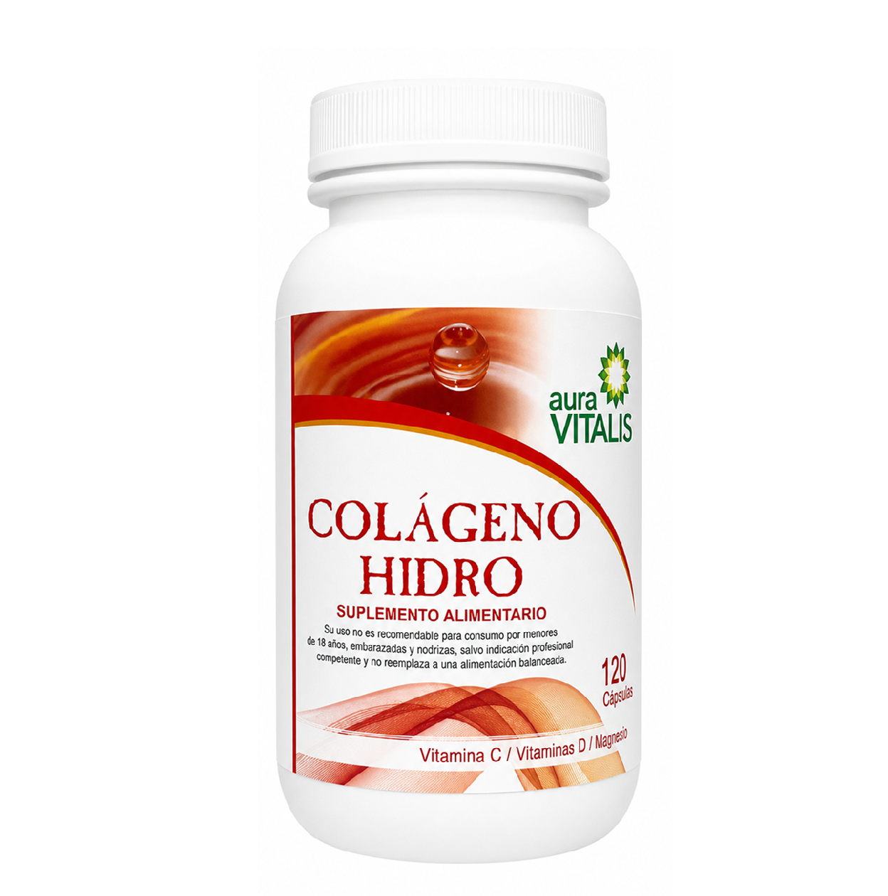 Colageno Hidro Vitamina C D Magnesio X120 Caps