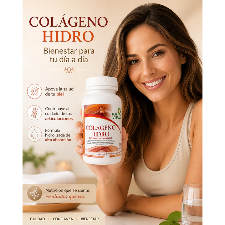 Colageno Hidro Vitamina C D Magnesio X120 Caps 4