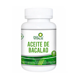 Aceite De Bacalao Aura Vitalis Sabor Natural  X60 Capsulas 