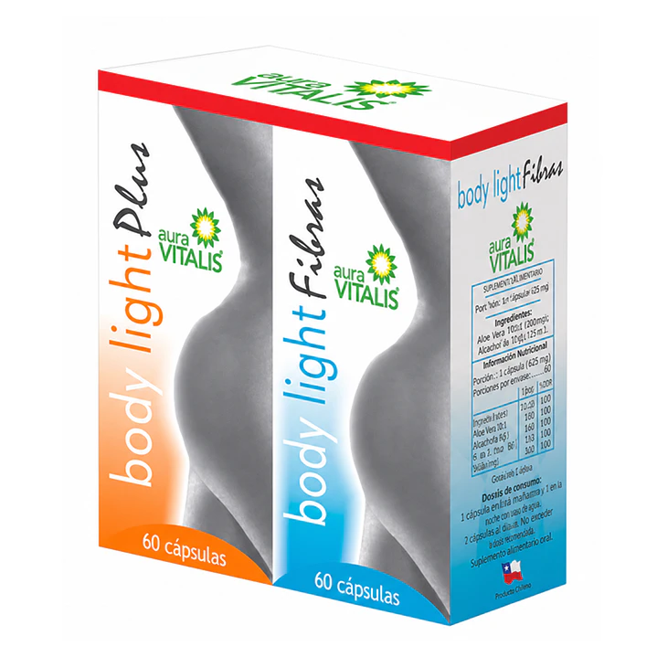 Pack Body Plus Fibras 60 Caps. Aura Vitalis. Agro Servicio. 1