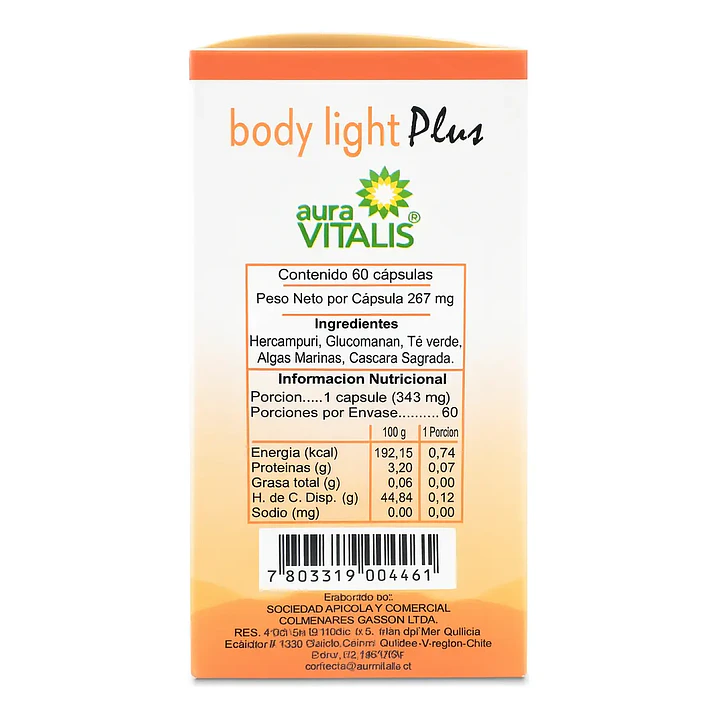 Pack Body Plus Fibras 60 Caps. Aura Vitalis. Agro Servicio. 2