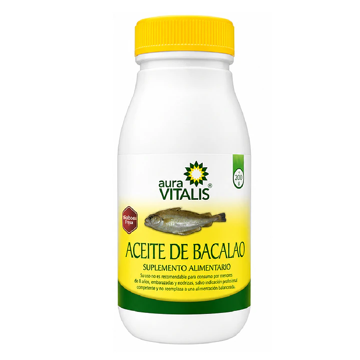 Jarabe Aceite Higado Bacalao Adultos Omega 3 Vit A Y D 200g 1
