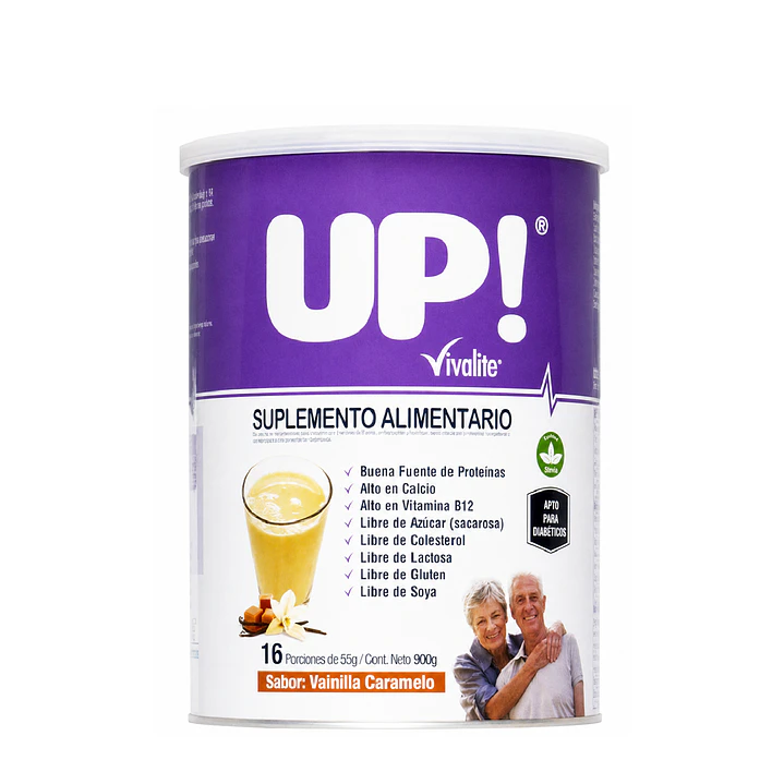 Vivalite Up - 900 Gramos Sabor Vainilla/caramelo Caja x6 2