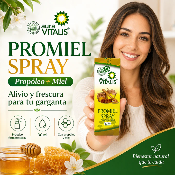 Promiel Propoleo + Miel Spray 30ml Garganta Irritacion Bucal Pack x3 6
