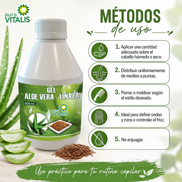 Gel Aloe Vera Linaza Aura Vitalis 600ml 3
