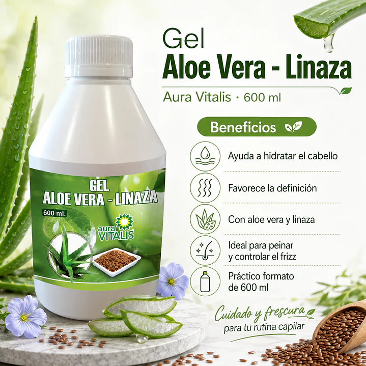 Gel Aloe Vera Linaza Aura Vitalis 600ml 5