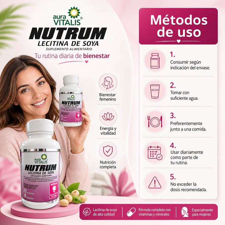 Multivitaminico Nutrum Woman Aura Vitalis X 60 Capsulas 4