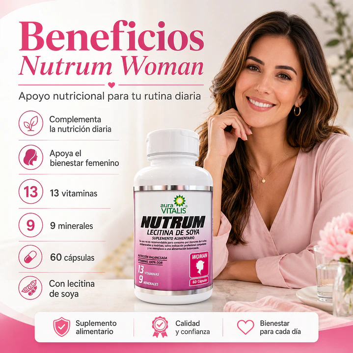 Multivitaminico Nutrum Woman Aura Vitalis X 60 Capsulas 3