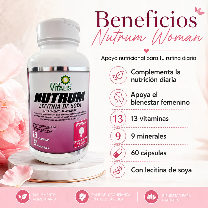 Multivitaminico Nutrum Woman Aura Vitalis X 60 Capsulas 5