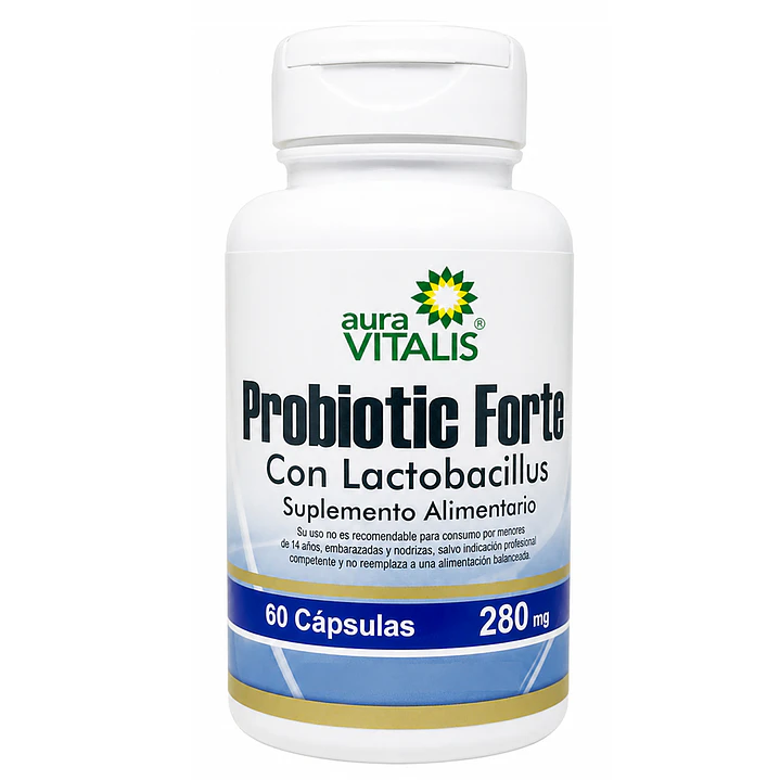 Probiotic Forte Con Lactobacillus 60 Capsulas Aura Vitalis 1