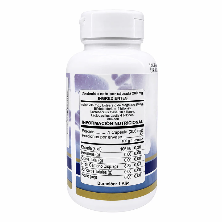 Probiotic Forte Con Lactobacillus 60 Capsulas Aura Vitalis 2