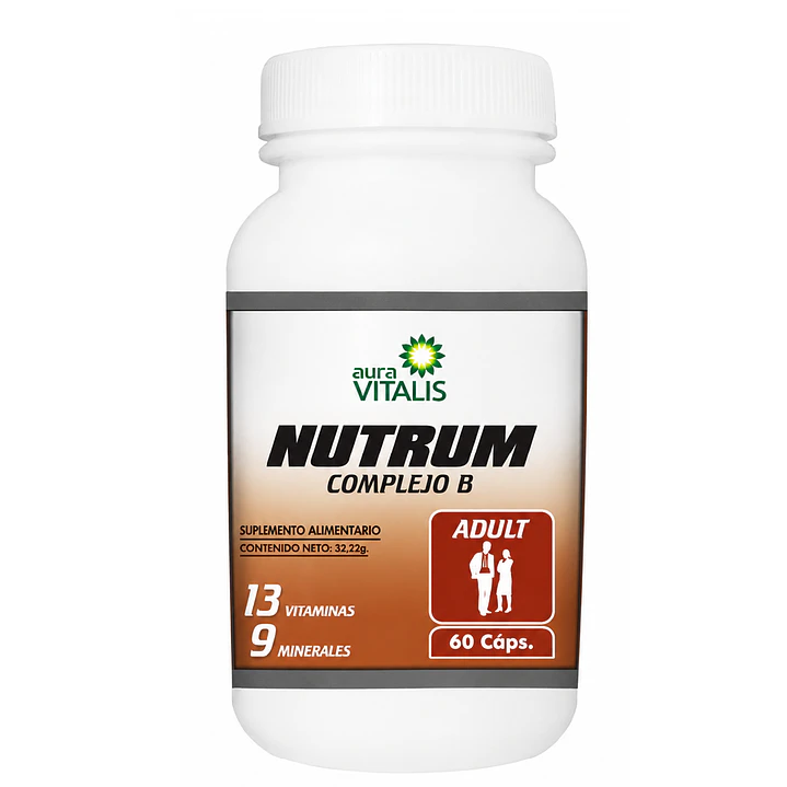 Nutrum Complejo B / 60 Cap / 13 Vitaminas / Para Adulto  1