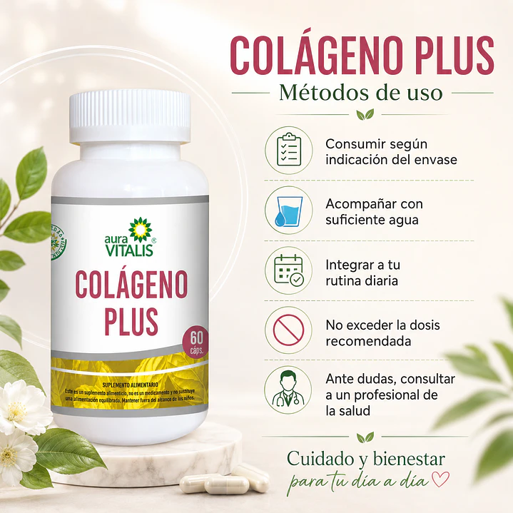 Colageno Plus Aura Vitalis X60 Capsulas  4